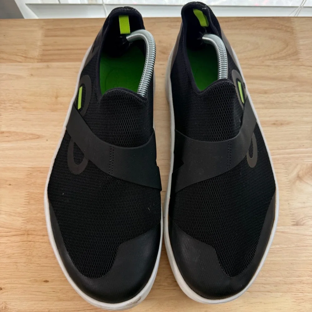 OOFOS OOmg Low Sneakers Men's Black Mesh Slip-On Sport Shoes Comfort -‎ 13
